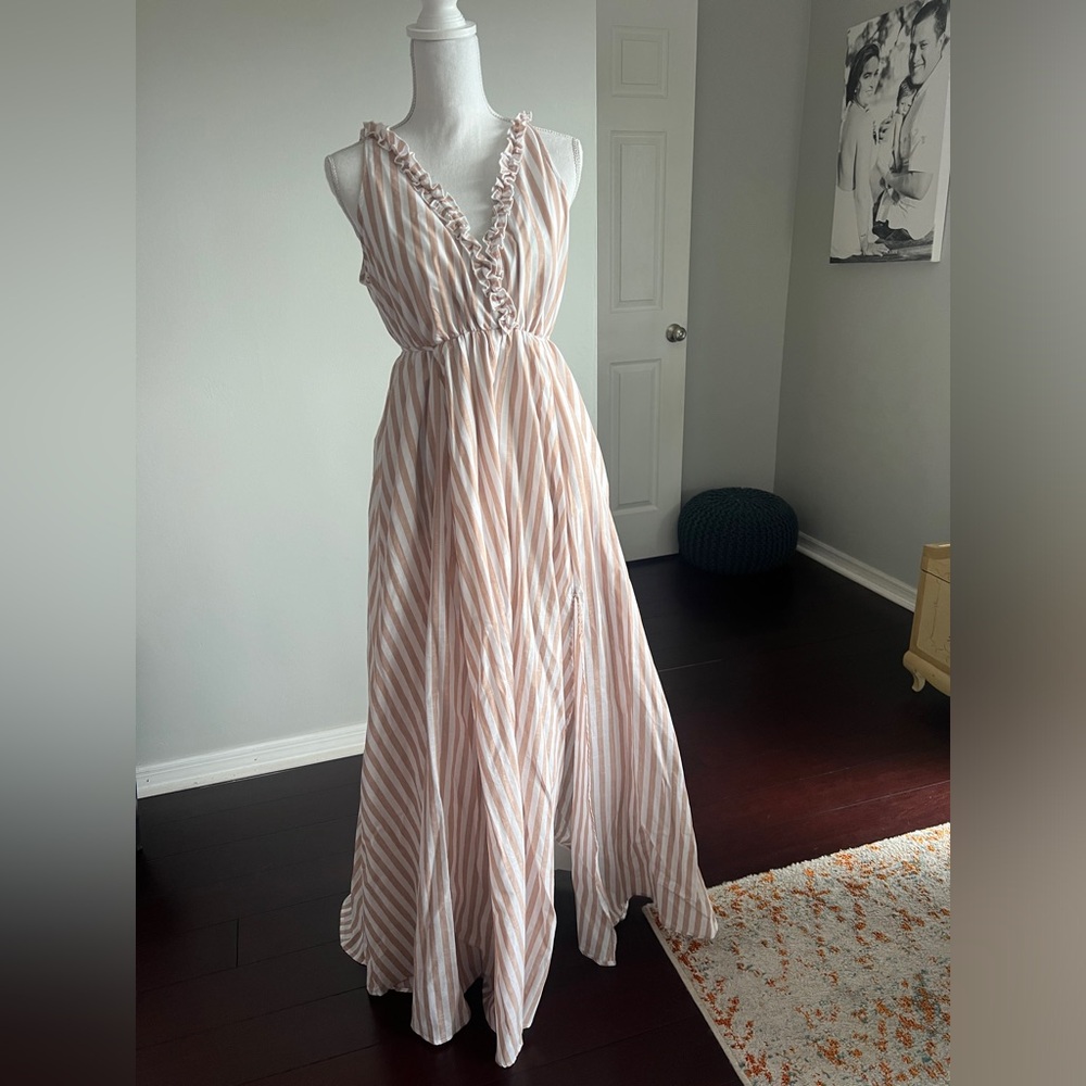 Calista Striped Maxi Dress